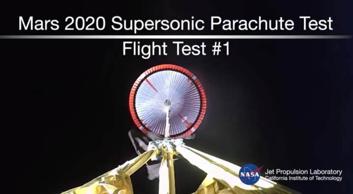 NASA超音速火星降落伞试验展开，为发射“火星2020”探测器做准备